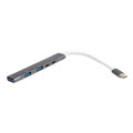 Maxxter Концентратор USB Type-C Maxxter 1xUSB-A 3.0, 2xUSB-A 2.0, 1xUSB-C (PD100W charging), 1хUSB-C Gray (HU3C-4P1PD-01)