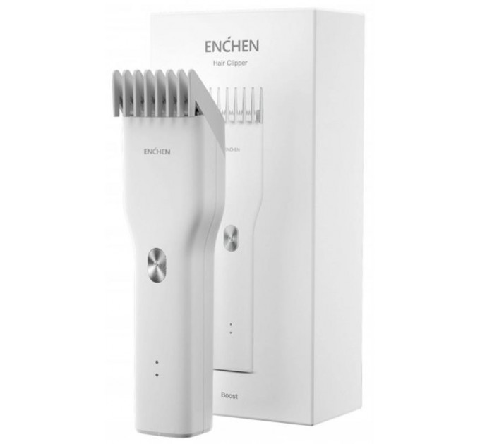 Машинка для стрижки Enchen Boost White Set + Пеньюар і ножниці