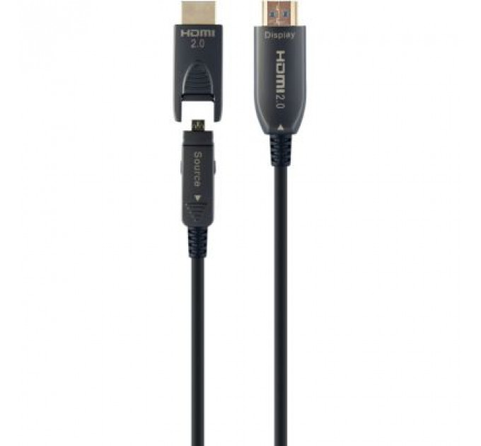 Кабель мультимедійний HDMI to HDMI 30.0m AOC V.2.0, 4K 60Hz Gold Cablexpert (CCBP-HDMID-AOC-30M)