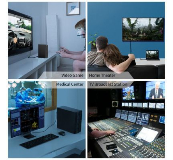 Кабель мультимедійний HDMI to HDMI 2.0m V.2.1 8K 60Hz HDR10 HLG 48Gbps YUV 444 Choetech (XHH01-BK)