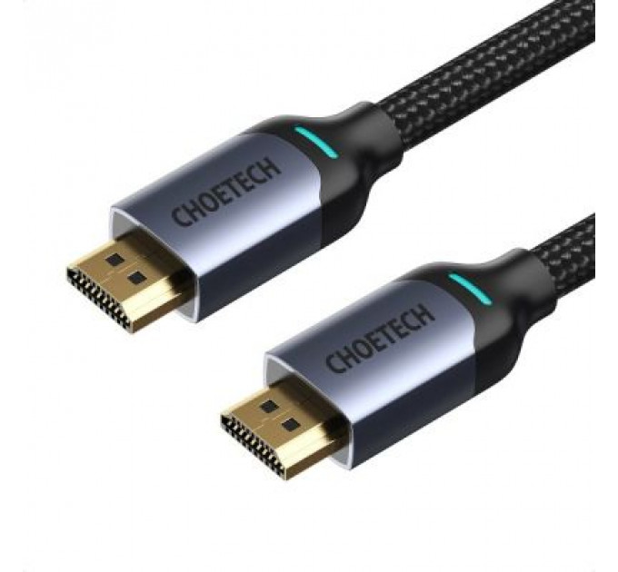 Кабель мультимедійний HDMI to HDMI 2.0m V.2.1 8K 60Hz HDR10 HLG 48Gbps YUV 444 Choetech (XHH01-BK)