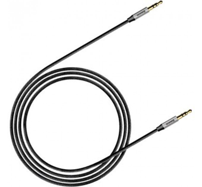 Кабель мультимедійний 3.5mm M/M 0.5m Yiven M30 black-silver Baseus (CAM30-AS1)