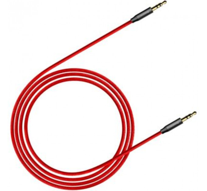 Кабель мультимедійний Jack 3.5mm Yiven M30 M/M 1.5m red-black Baseus (CAM30-C91)