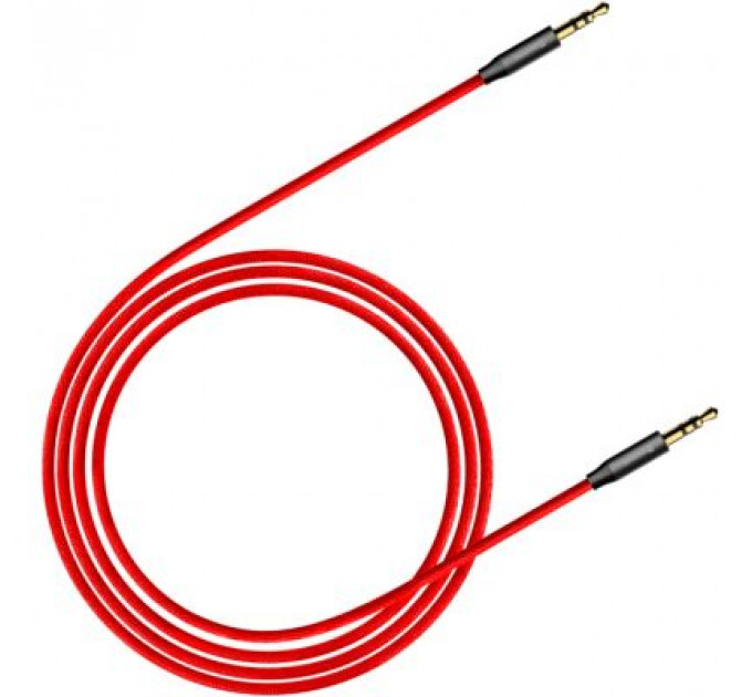 Кабель мультимедійний Jack 3.5mm Yiven M30 M/M 1m red-black Baseus (CAM30-B91)