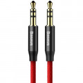 Кабель мультимедійний Jack 3.5mm Yiven M30 M/M 1m red-black Baseus (CAM30-B91)