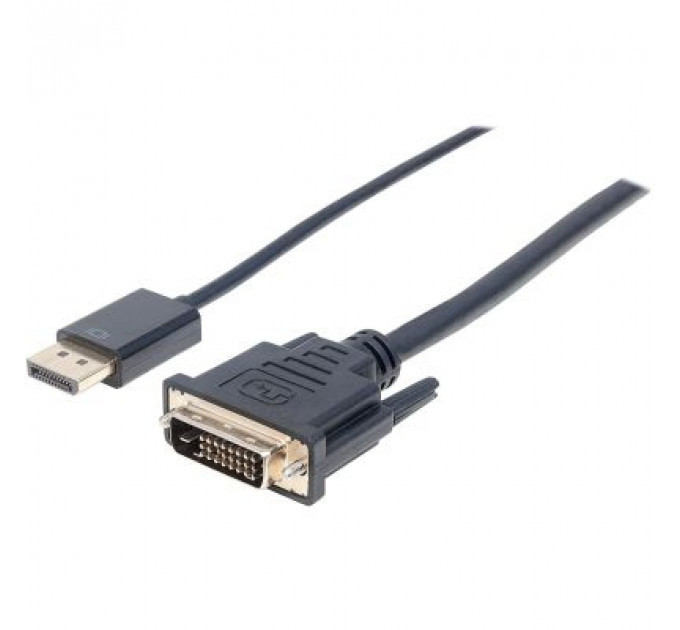 Кабель мультимедійний DisplayPort M to DVI-D 25 M 3.0m Manhattan Intracom (152136)