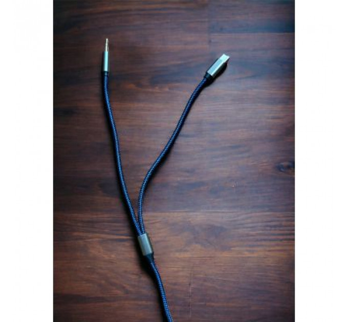 Кабель мультимедійний AUX MH-270 jack - jack 3.5mm-Type-C 1.2m blue XoKo (XK-MH-270)