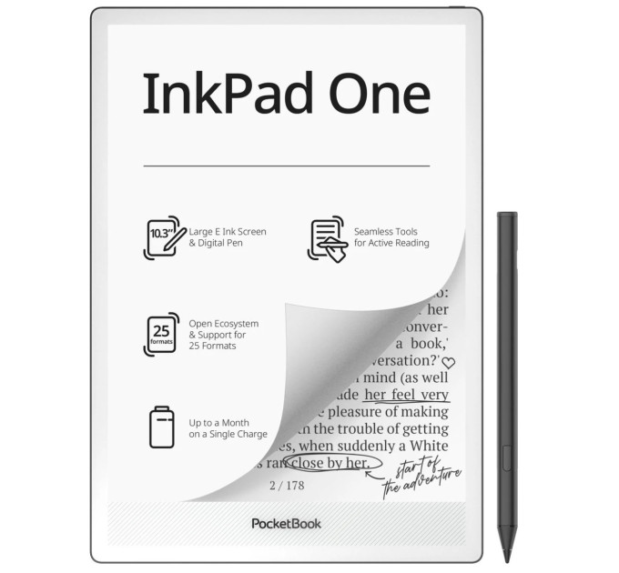 Pocketbook Електронна книга PocketBook 1030 InkPad One Matte Black (PB1030-8-WW)