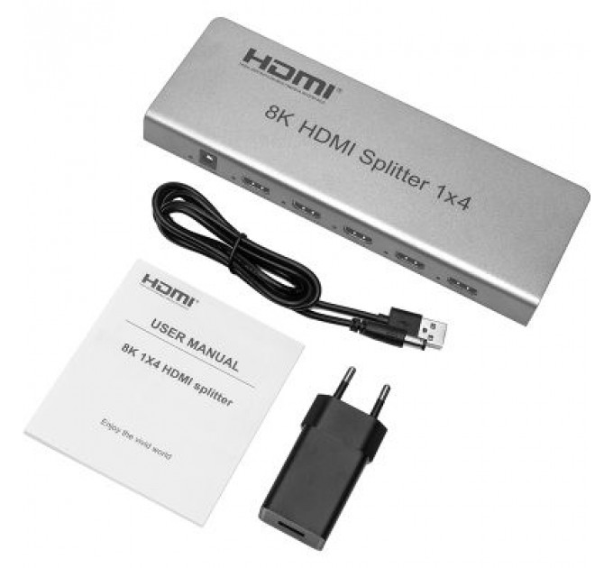 Розгалужувач PowerPlant HDMI 8K 1x4 (CA914203)