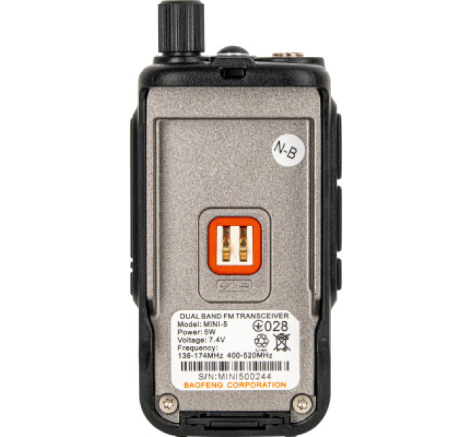 Baofeng Портативна рація Baofeng UV-5R_MINI_Grey_Single