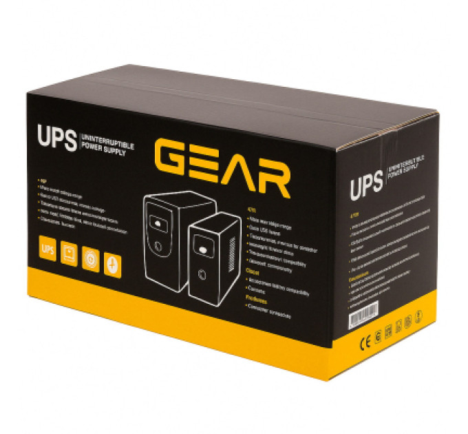 GEAR Пристрій безперебійного живлення GEAR GU-1000PL
