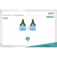 Патч-корд CAT 5e U-UTP, Cu, PVC AWG 26/7, довжина 10 м, колір зелений DK-1511-100/G DIGITUS by ASSMANN