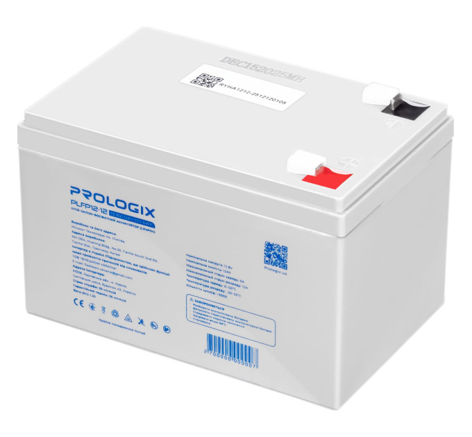 Prologix Акумуляторна батарея Prologix 12.8V 12AH 153.6Wh (PLFP12-12) LiFePO4