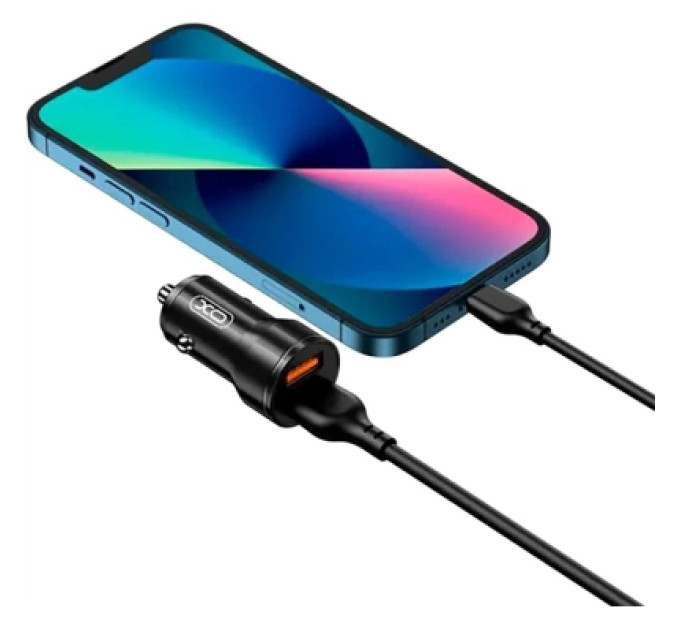 XO Зарядний пристрій XO 2xUSB 12W black (CC48.black)