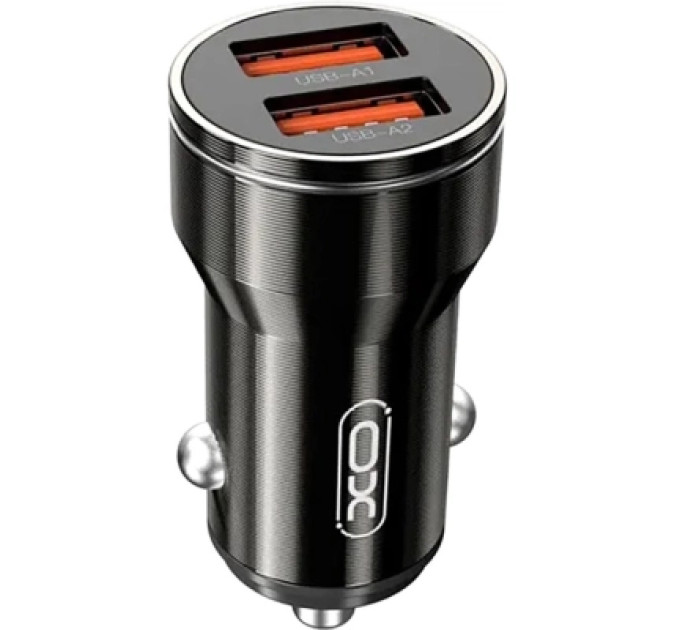 XO Зарядний пристрій XO 2xUSB 12W black (CC48.black)