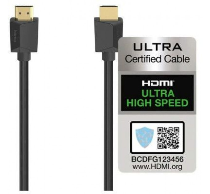 Кабель мультимедійний HDMI to HDMI 2.0m 8K Hama (00200700)
