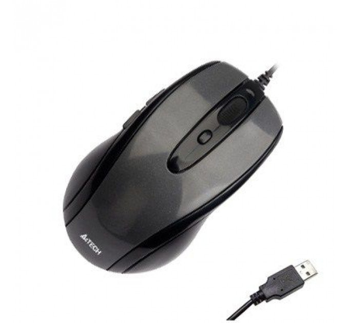 Мишка A4Tech N-708X Glossy Grey