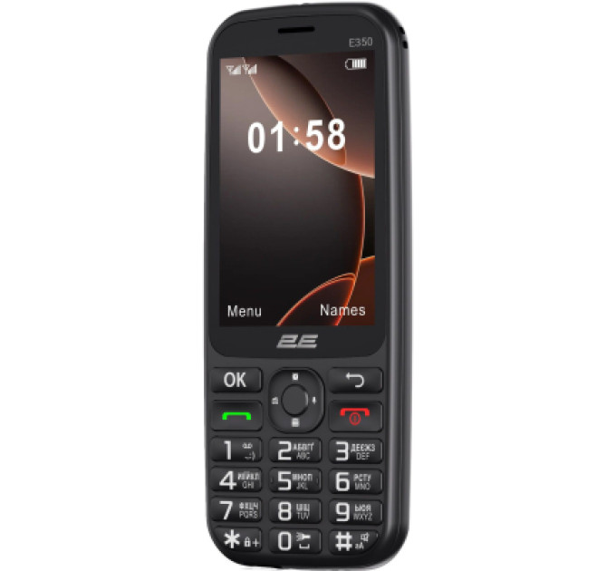 2E Мобільний телефон 2E E350 Black (694743656879)