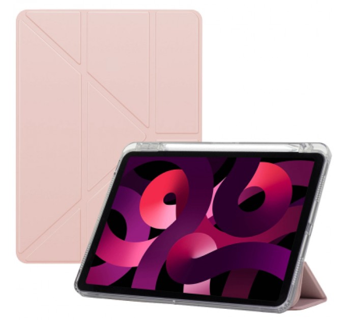 BeCover Чохол до планшета BeCover Ultra Slim Origami Transparent Apple Pencil Apple iPad Air (4/5) 2020/2022 10.9" Pink (711104)