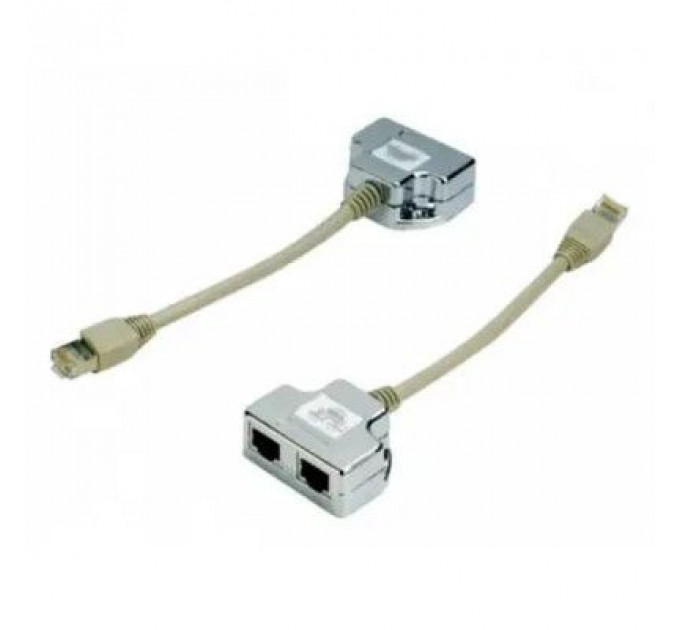 Розгалужувач витої пари, UTP, cat.5e, 1*Male/RJ45-2*Femail/RJ45 Hypernet (YT4-U2-U2)