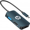 Перехідник HP DHC-CT200 USB CM to HDMI+VGA+DP （MST Mode）adaptor HP (HP_DHC-CT200)