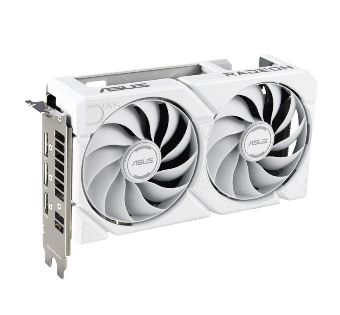 ASUS components Вiдеокарта ASUS Radeon RX 9060 XT 16GB GDDR6 OC DUAL-RX9060XT-16G-WHITE білий