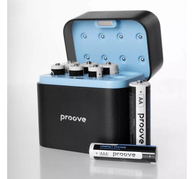 Зарядний пристрій Proove Compact Station 8pcs (4xAAA + 4xAA) Black (RBCS00000001)