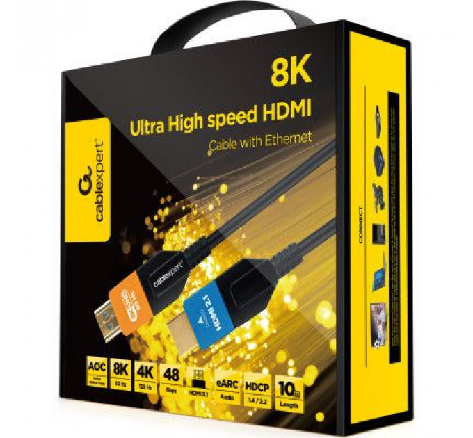 Кабель мультимедійний HDMI to HDMI 5.0m V.2.1 8K 60Hz/4K 120Hz Optic (AOC) Cablexpert (CC-HDMI8K-AOC-5M)