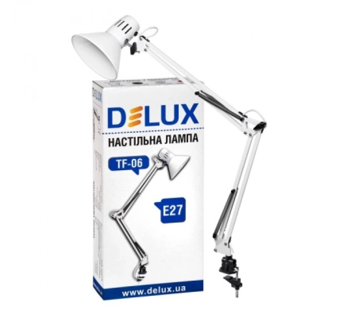 Настільна лампа Delux TF-06 E27 Біла (90012370)