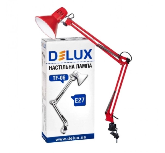 Настільна лампа Delux TF-06 E27 Червона (90012373)