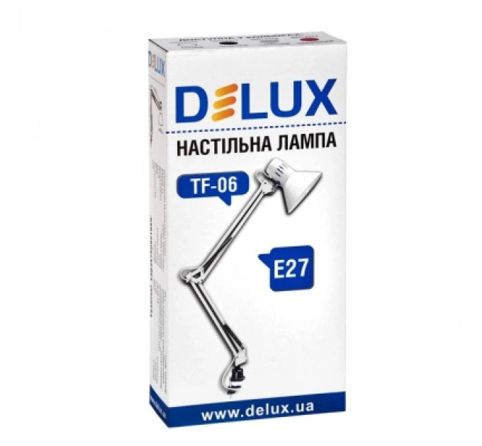 Настільна лампа Delux TF-06 E27 Срібляста (90012372)
