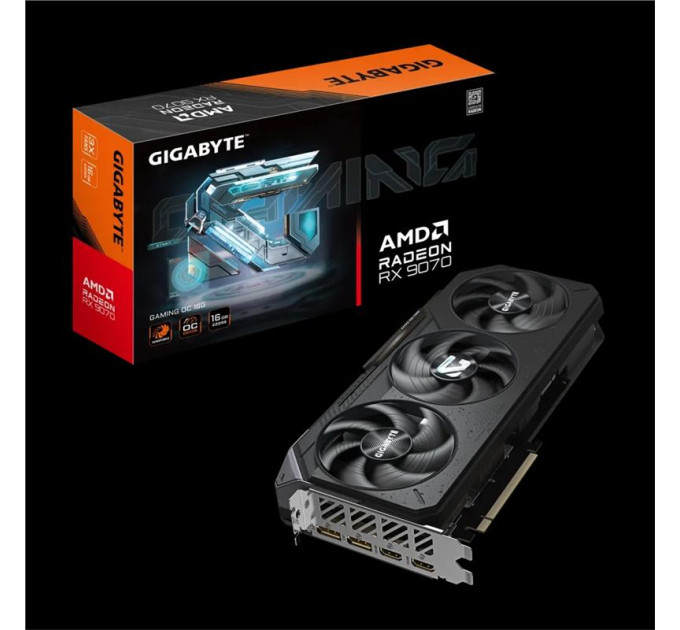 Gigabyte components Відеокарта GIGABYTE Radeon RX 9070 16GB GDDR6 GAMING OC