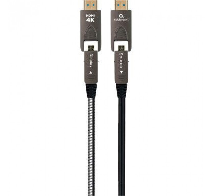 Кабель мультимедійний HDMI to HDMI A/D to A/D 10.0m V.2.0 4K 60Hz Optic (AOC) Cablexpert (CCAP-HDMIDD-AOC-10M)