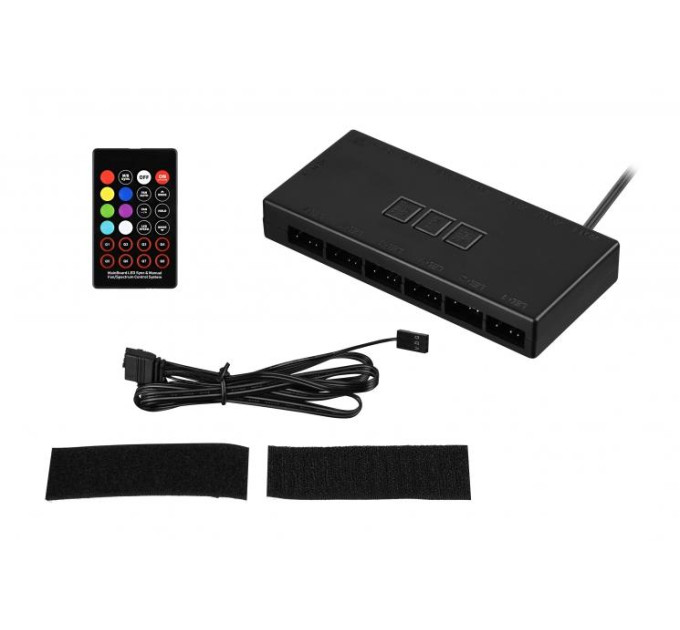 2E Computer components Контролер 2E GAMING  CONTR-B, ARGB 6 fans 3pin, 3pin +5VARGB, 2 pin LED, пульт