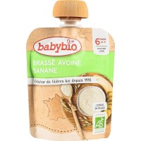Дитяче пюре BabyBio Органічне з вівсяного молока з бананом 85 г (54098)