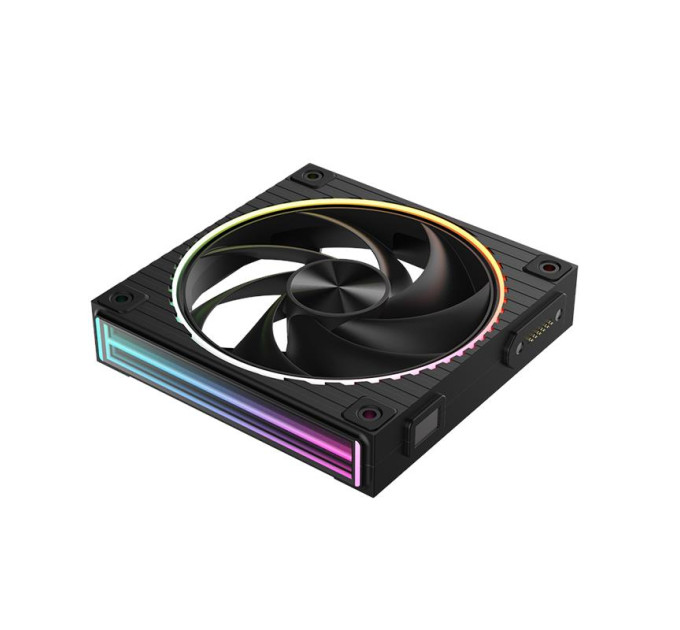 Zalman Корпусний вентилятор Zalman ZM-DF120R  ARGB,  120мм, 800-2300rpm, 4pin, PWM, 3pin+5VARGB, 34,5dBa, POGO pin, Magnetic,  Reversed, чорний