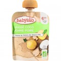 Дитяче пюре BabyBio Органічне з кокосового молока з яблуком та грушею 85 г (54094)