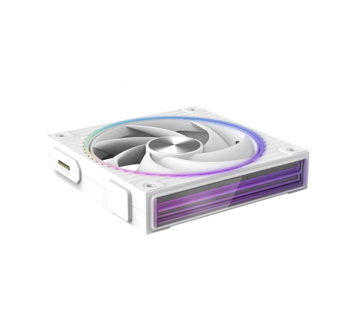 Zalman Корпусний вентилятор Zalman ZM-DF120  ARGB,  120мм, 800-2300rpm, 4pin, PWM, 3pin+5VARGB, 34,5dBa, POGO pin, Magnetic,  Reversed, білий