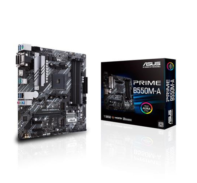 ASUS components Материнcька плата ASUS PRIME B550M-A sAM4 B550 4xDDR4 M.2 HDMI DVI D-Sub mATX