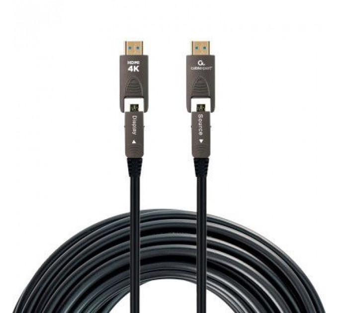Кабель мультимедійний HDMI to HDMI A/D to A/D 30.0m V.2.0 4K 60Hz Optic (AOC) Cablexpert (CCAP-HDMIDD-AOC-30M)