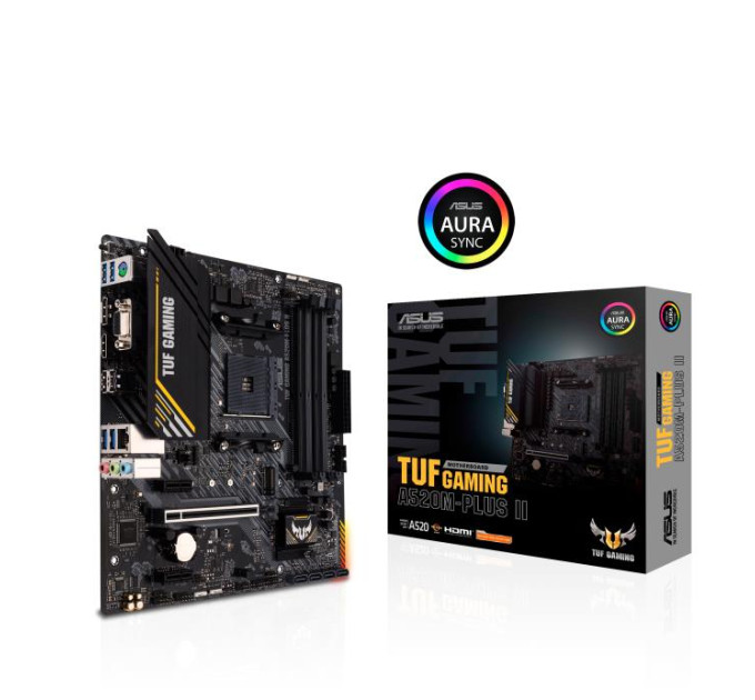 ASUS components Материнcька плата ASUS TUF GAMING A520M-PLUS II sAM4 A520 4xDDR4 HDMI DP D-Sub mATX