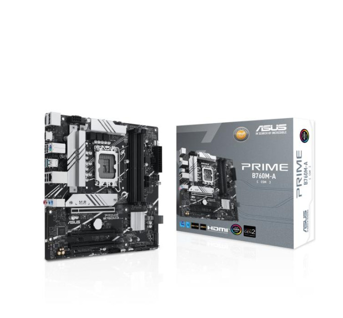 ASUS components Материнcька плата ASUS PRIME B760M-A-CSM s1700 B760 4xDDR5 M.2 HDMI DP mATX CSM