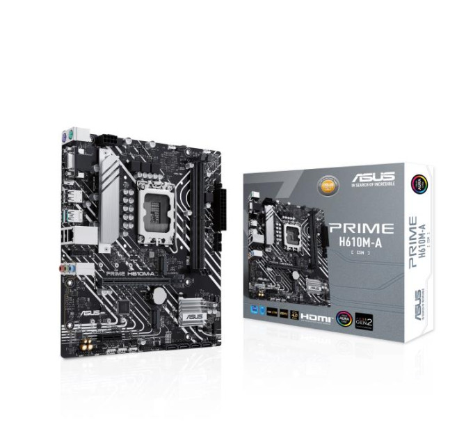 ASUS components Материнcька плата ASUS PRIME H610M-A-CSM s1700 H610 2xDDR5 M.2 HDMI D-Sub DP mATX