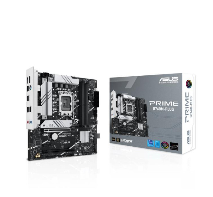ASUS components Материнcька плата ASUS PRIME B760M-PLUS s1700 B760 4xDDR5 M.2 HDMI DP mATX