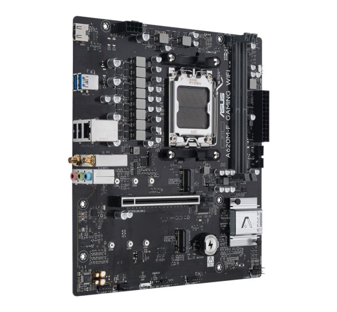 ASUS components Материнcька плата ASUS A620M-F GAMING WIFI sAM5 A620 2xDDR5 HDMI Wi-Fi BT mATX