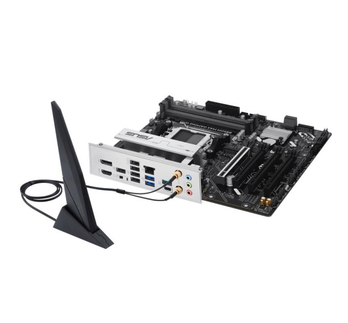 ASUS components Материнcька плата ASUS B850M MAX GAMING WIFI sAM5 B850 4xDDR5 M.2 HDMI DP Wi-Fi BT mATX