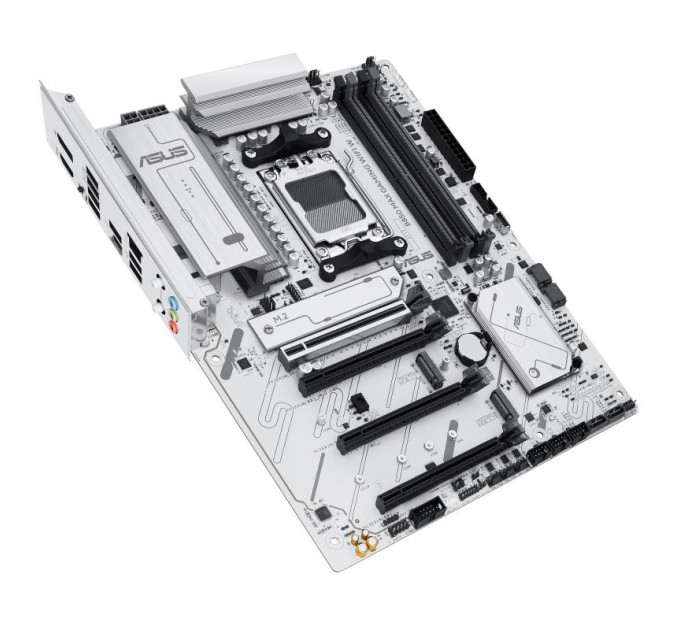 ASUS components Материнcька плата ASUS B850 MAX GAMING WIFI W sAM5 B850 4xDDR5 M.2 HDMI DP Wi-Fi BT ATX білий