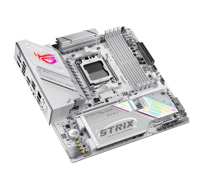 ASUS components Материнcька плата ASUS ROG STRIX B850-G GAMING WIFI sAM5 B850 4xDDR5 M.2 HDMI DP WiFi BT mATX білий
