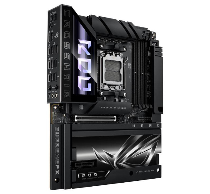 ASUS components Материнcька плата ASUS ROG CROSSHAIR X870E HERO BTF sAM5 X870E 4xDDR5 M.2 HDMI Wi-Fi BT ATX приховане підключення роз'ємів