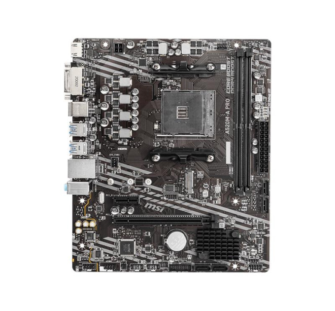 MSI components Материнcька плата MSI A520M-A PRO sAM4 A520 2xDDR4 M.2 HDMI DVI mATX